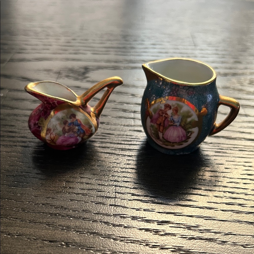 Vintage Limoges MiniaturePorcelain Pitchers